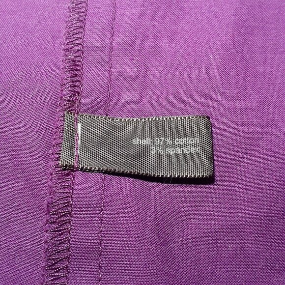 The Limited Shirt Dress Button Front Tie Belt Purple Ruffle Cap Sleeve Pockets S - Picture 4 of 8